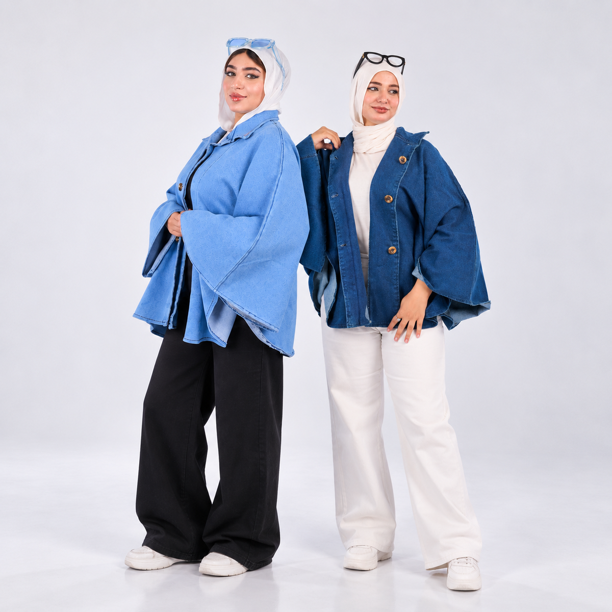 Oversized Denim Jackets – Light Blue & Dark Blue