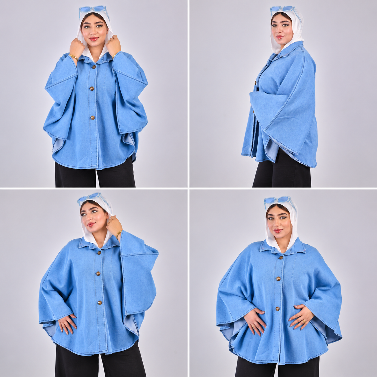 Light Blue Denim Butterfly Jacket