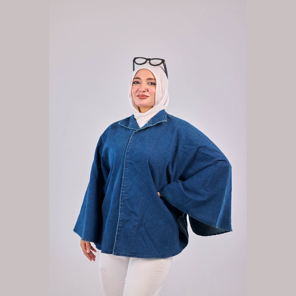 Dark Blue Denim Butterfly Jacket