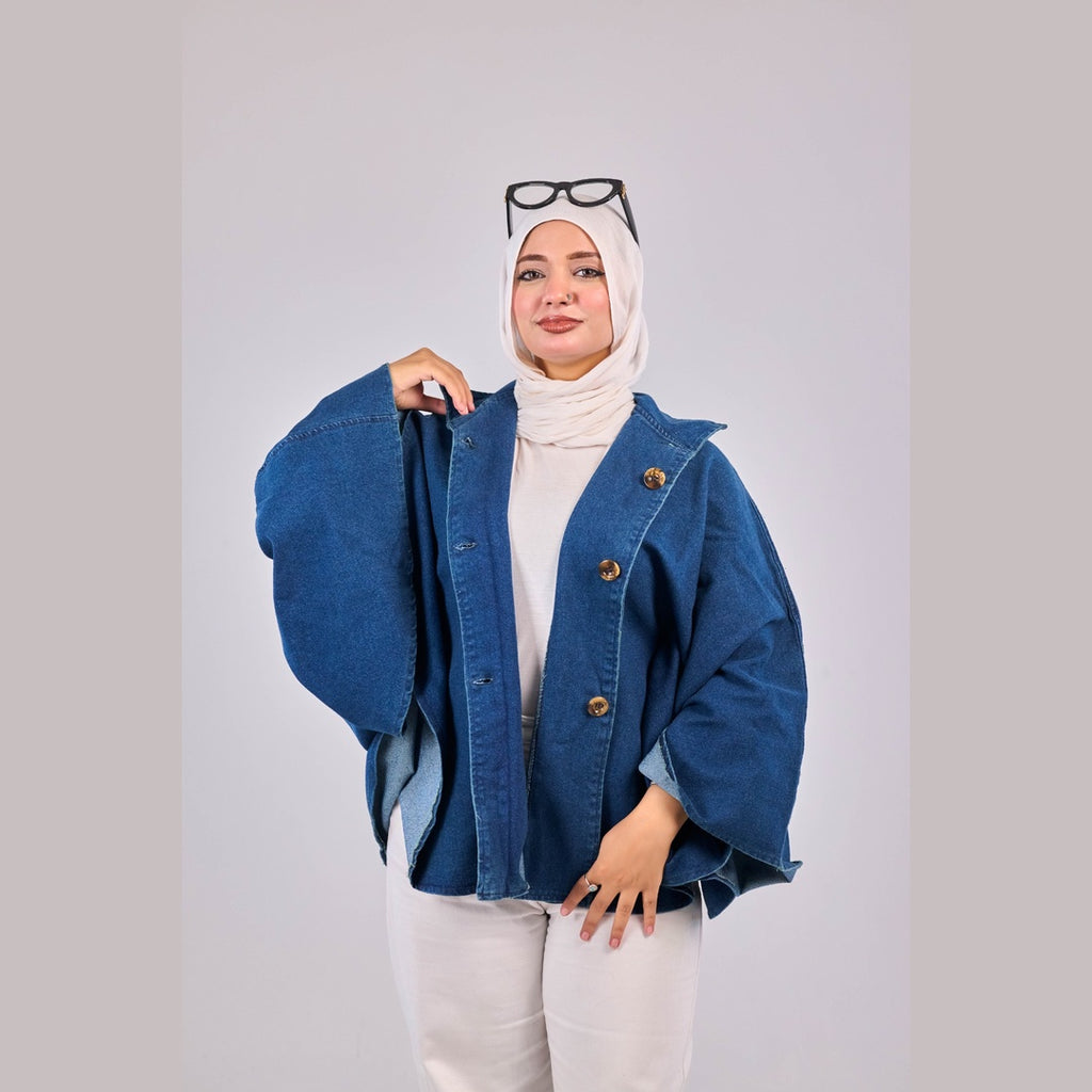 Dark Blue Denim Butterfly Jacket