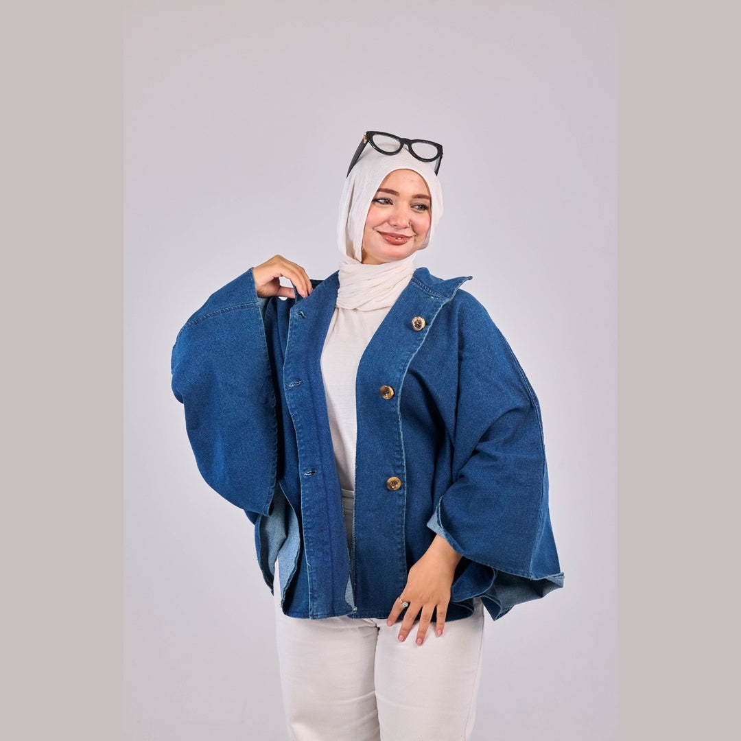 Dark Blue Denim Butterfly Jacket