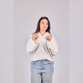 Oversized Sailor Collar Top – Off White