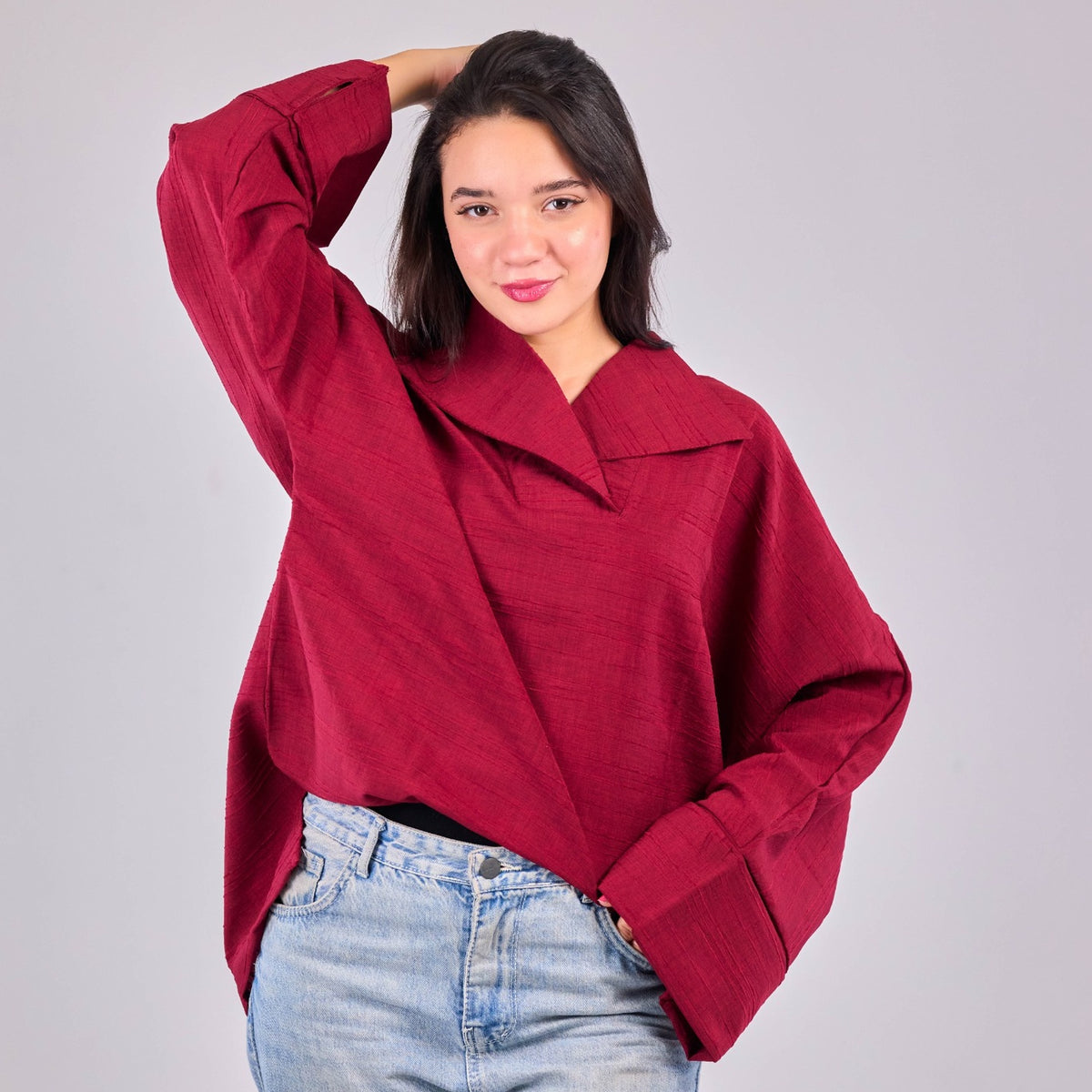 Burgundy Oversized Shameez