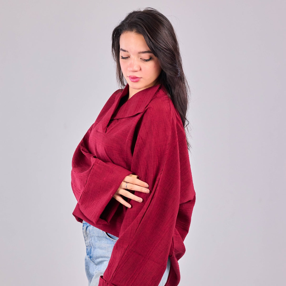 Burgundy Oversized Shameez