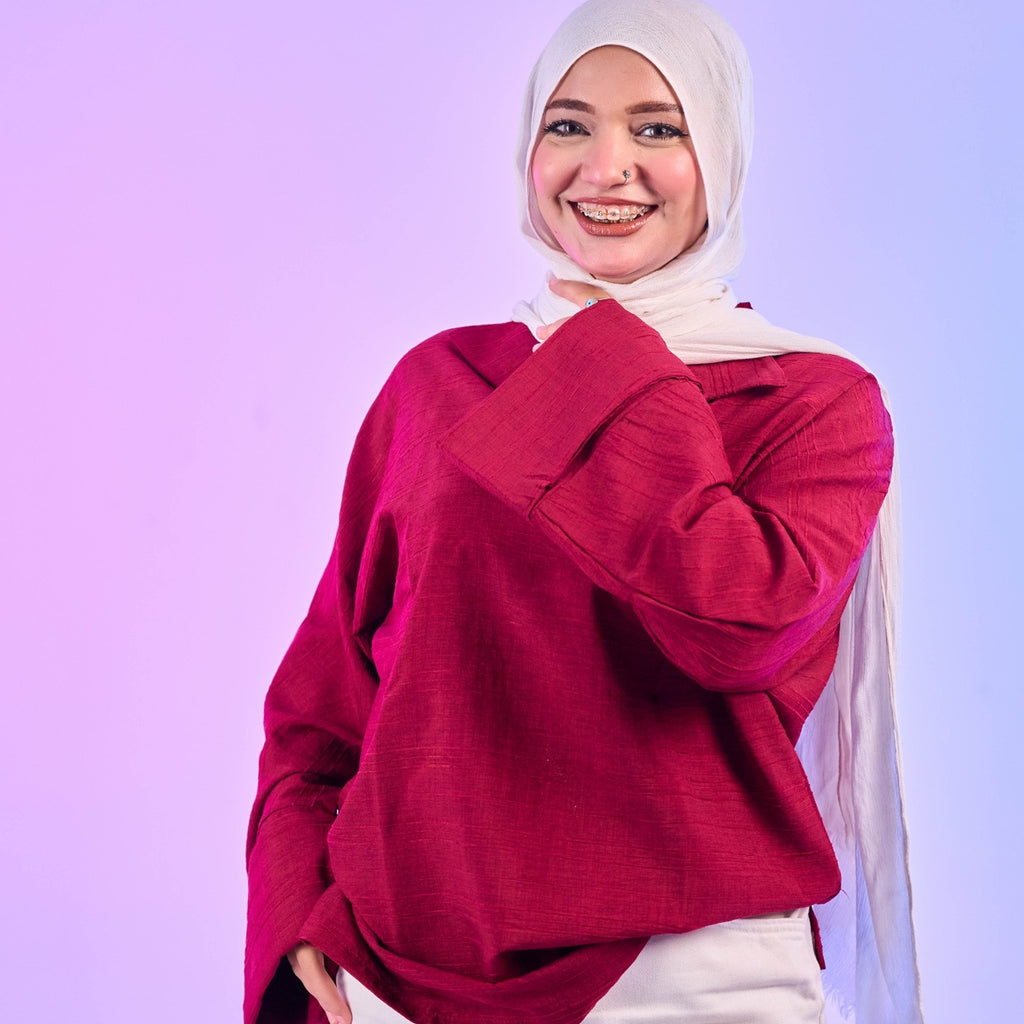 Burgundy Oversized Shameez