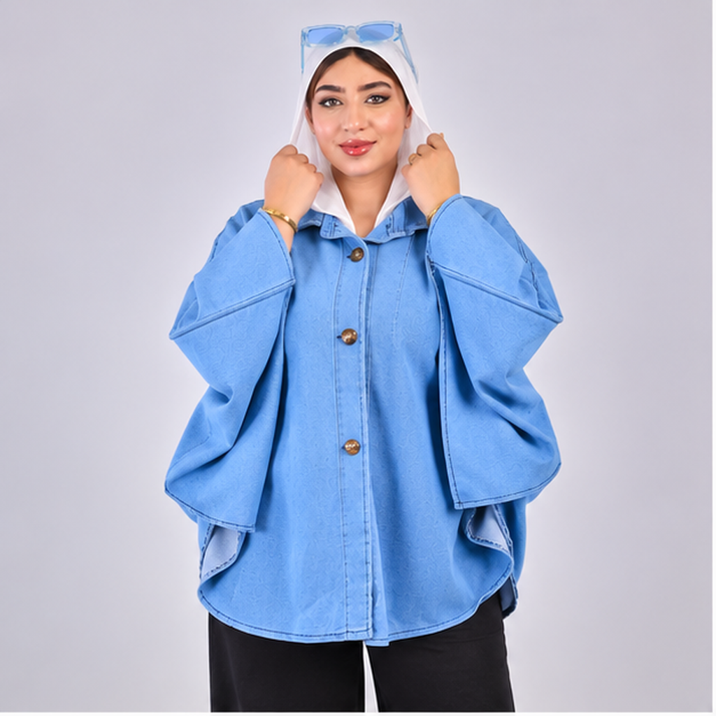 Light Blue Denim Butterfly Jacket