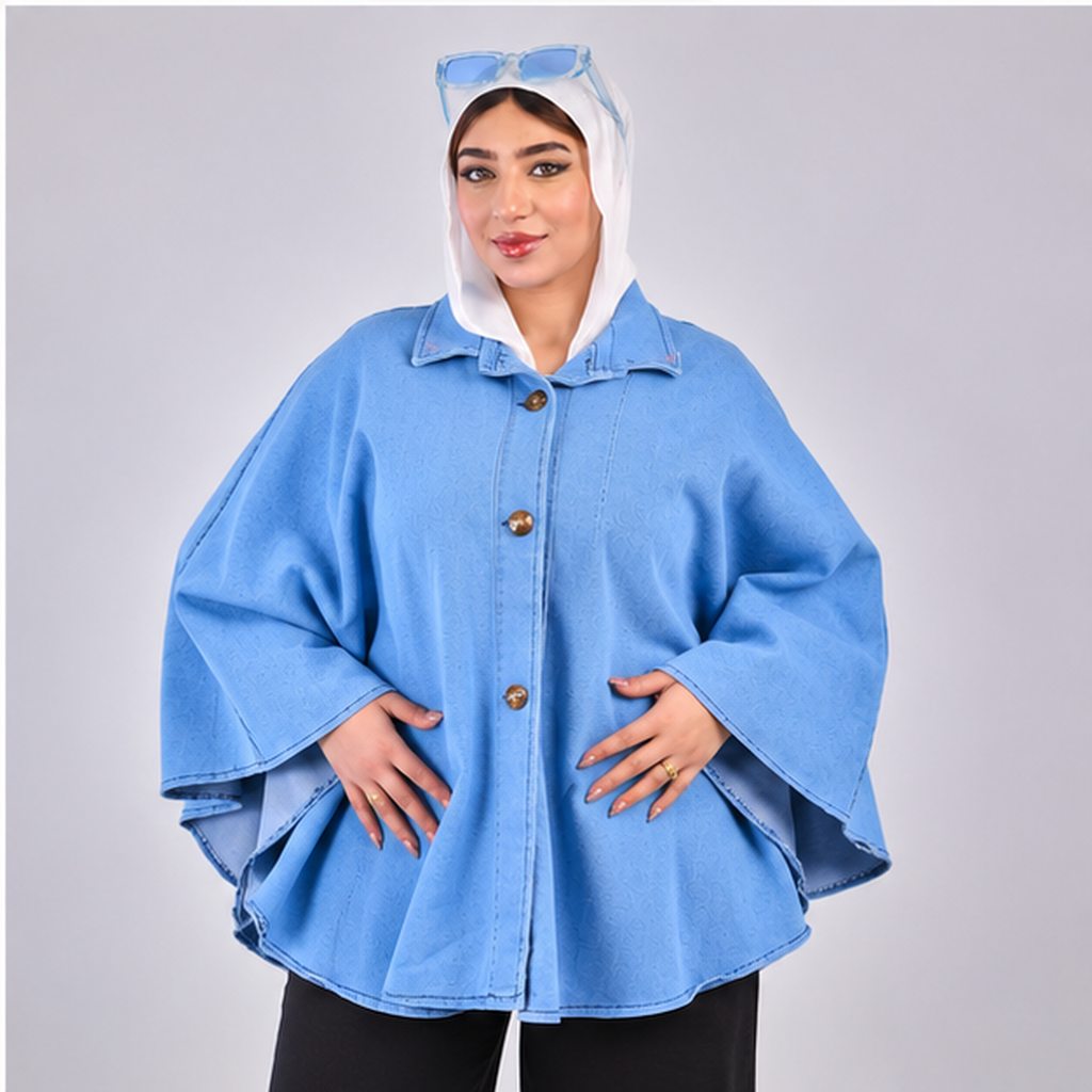 Light Blue Denim Butterfly Jacket