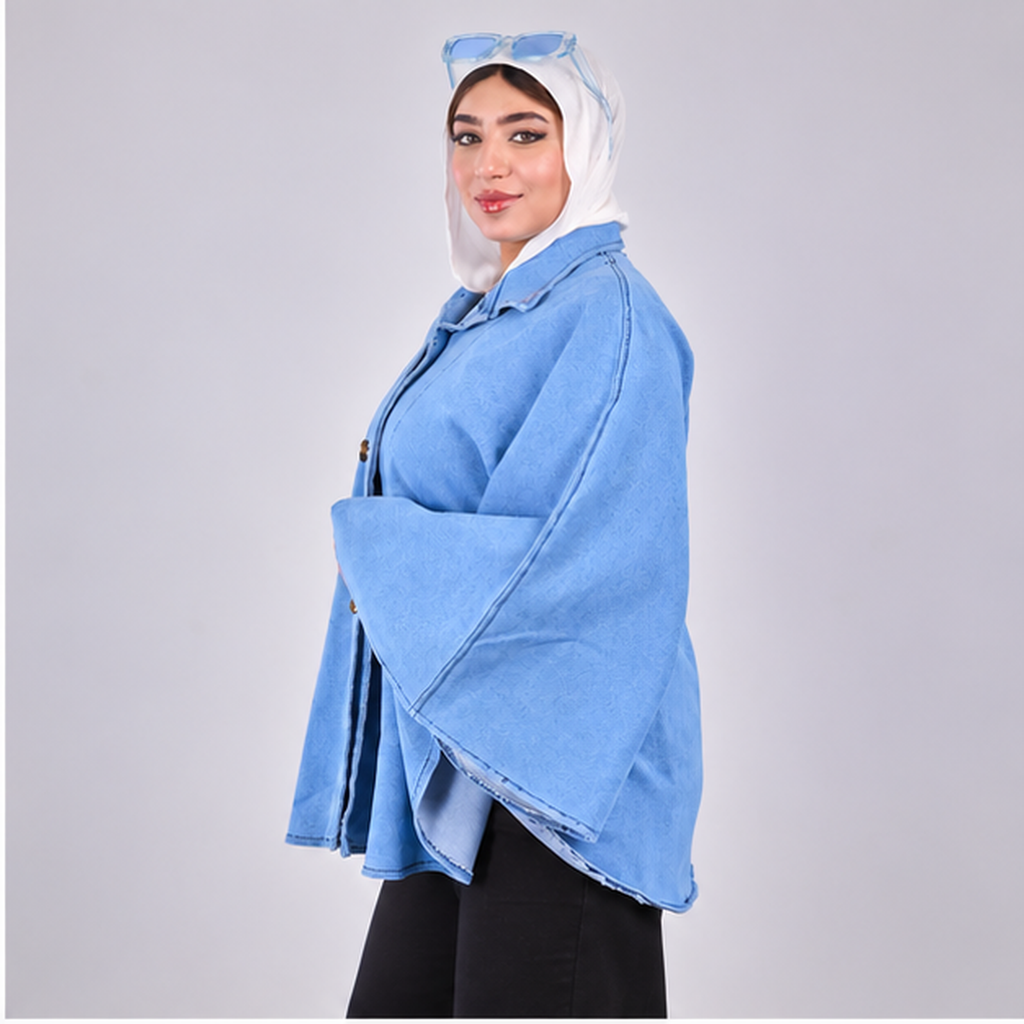 Light Blue Denim Butterfly Jacket