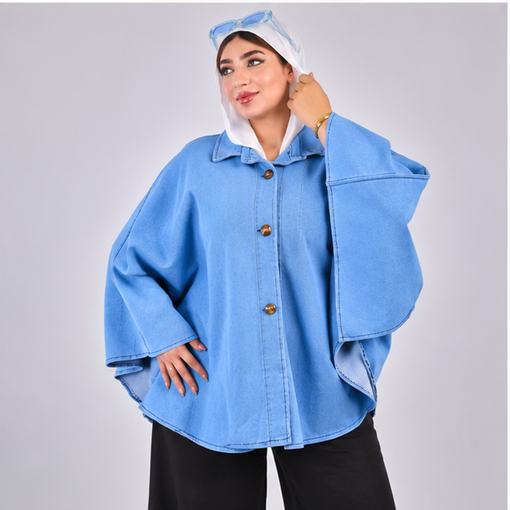 Light Blue Denim Butterfly Jacket